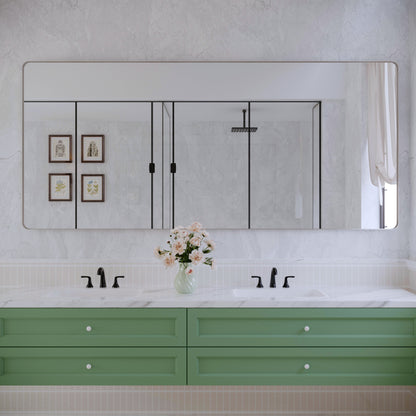 Framed Wall Mounted Bathroom Vanity Mirror