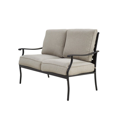 Patio Festival 4-Piece Metal Outdoor Loveseat Conversation Set