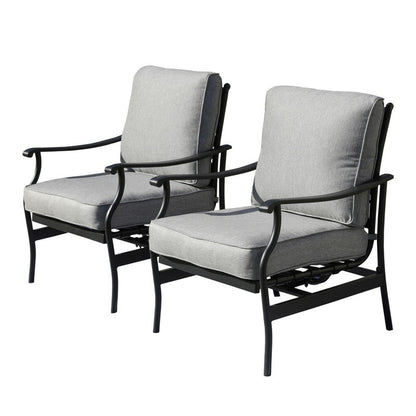 Patio Festival 4-Piece Metal Outdoor Loveseat Conversation Set