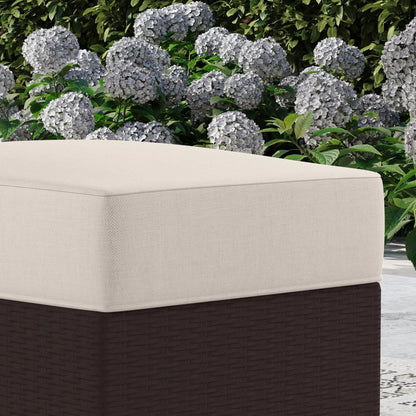 4-Piece Palm Springs Outdoor Rattan Armchair and Ottoman Set with Cushions by Homestyles