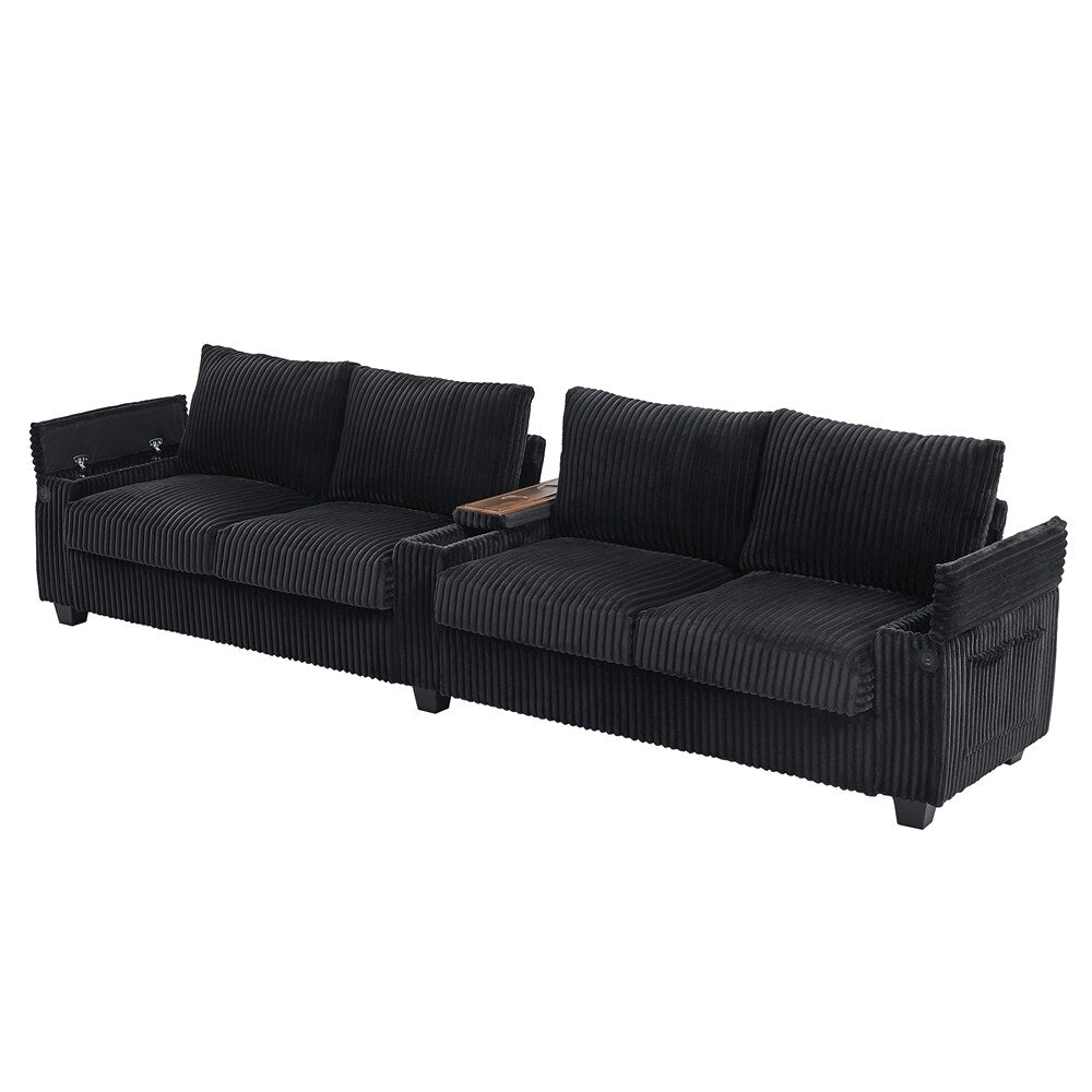 4-seater Corduroy Sofa Couch