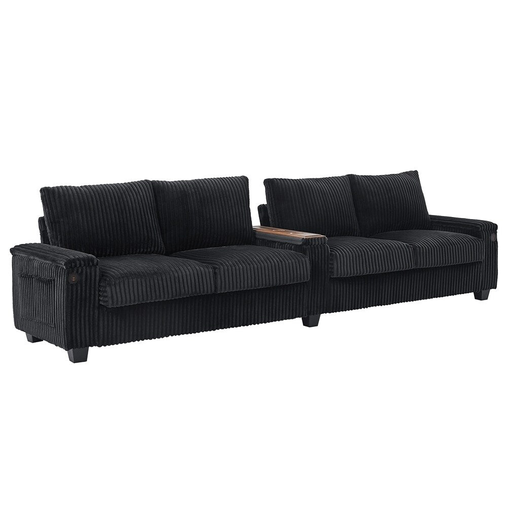 4-seater Corduroy Sofa Couch