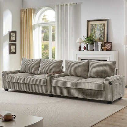 4-seater Corduroy Sofa Couch