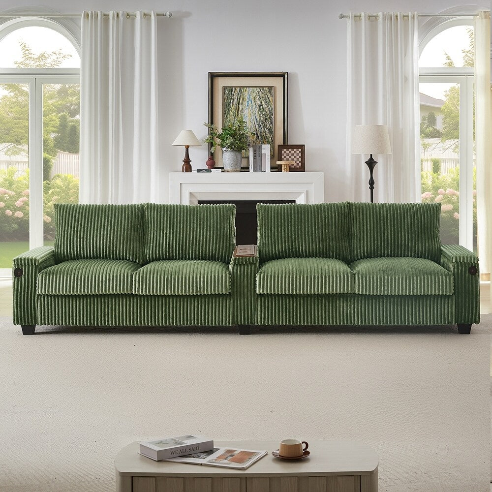 4-seater Corduroy Sofa Couch