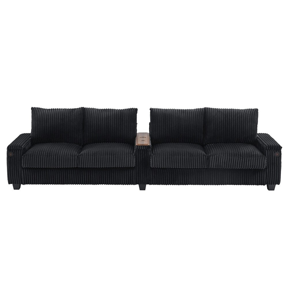 4-seater Corduroy Sofa Couch