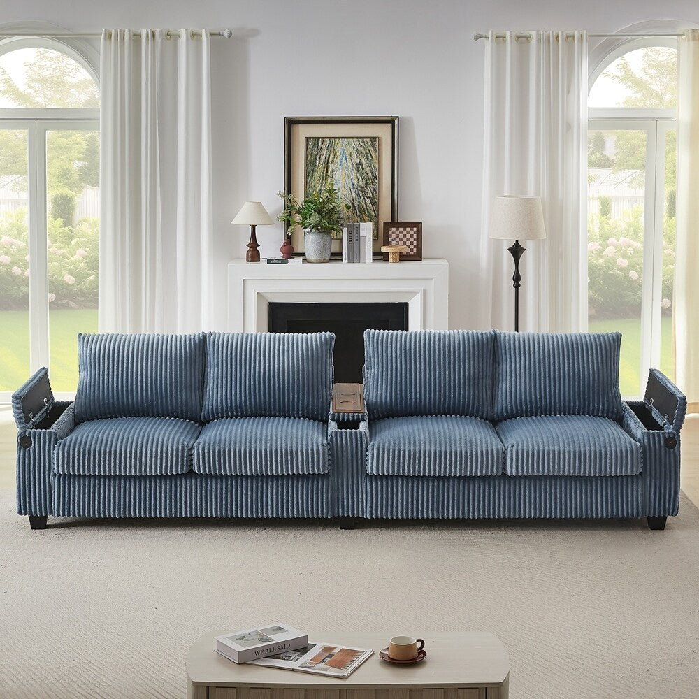 4-seater Corduroy Sofa Couch
