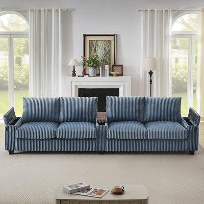 4-seater Corduroy Sofa Couch