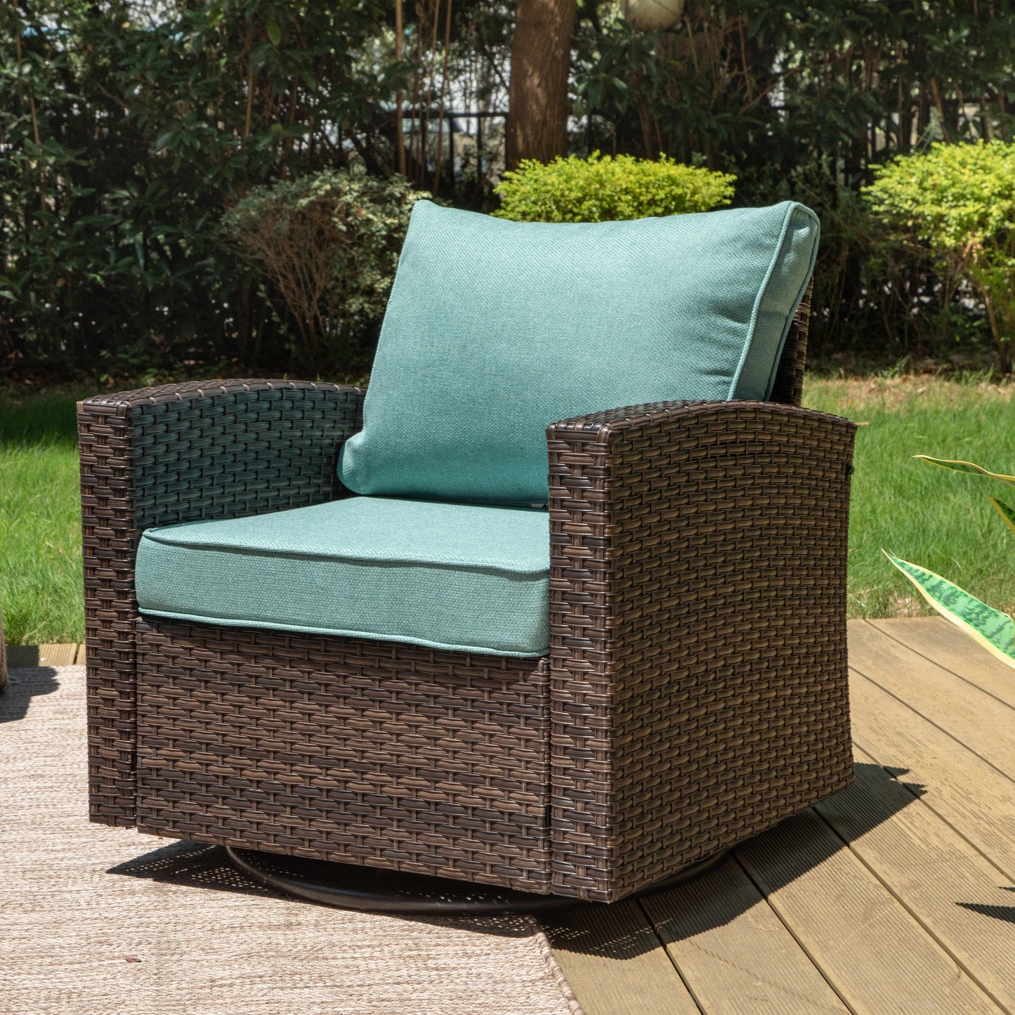 5/9-Seat Patio Furniture Wicker Rattan Outdoor Deep Seating Sectional Sofa Large Conversation Set