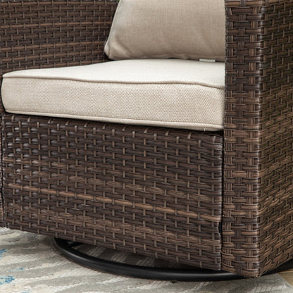 5/9-Seat Patio Furniture Wicker Rattan Outdoor Deep Seating Sectional Sofa Large Conversation Set