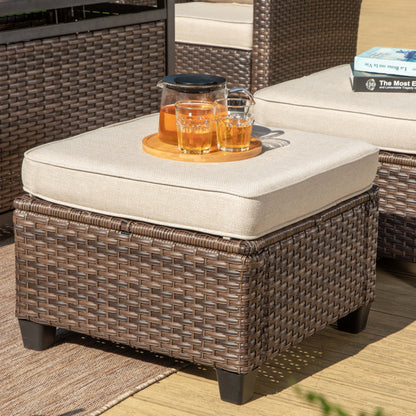 5/9-Seat Patio Furniture Wicker Rattan Outdoor Deep Seating Sectional Sofa Large Conversation Set
