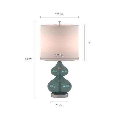 Ellipse Curved Gourd Glass Table Lamp, Set of 2