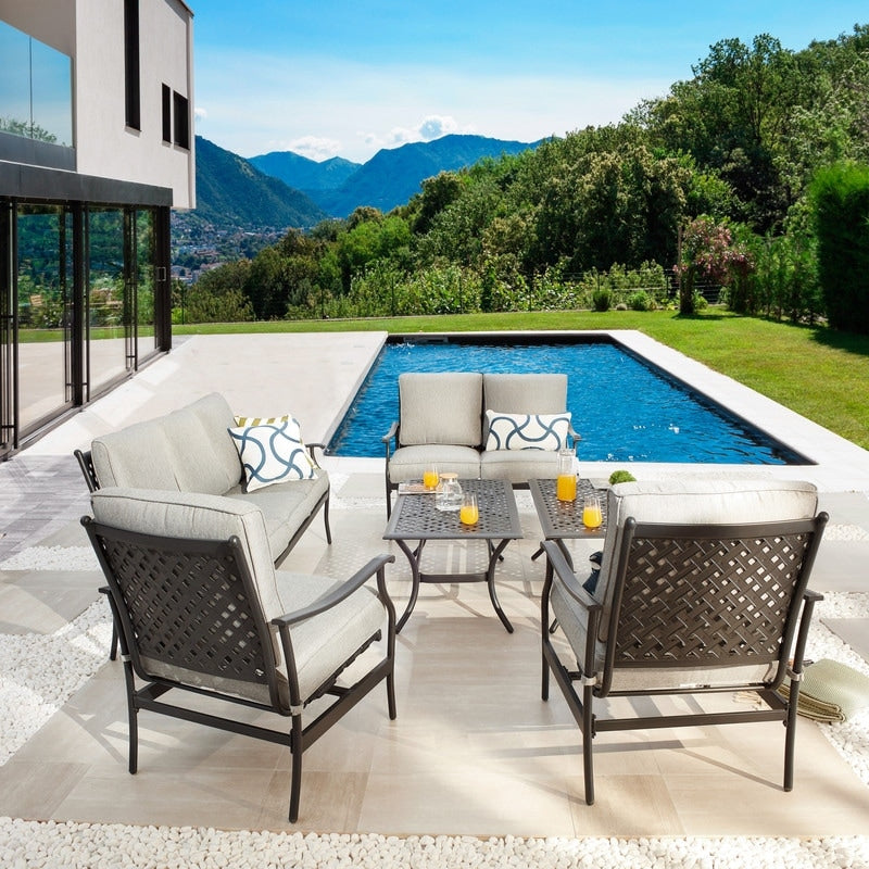PATIO FESTIVAL 6-Piece Outdoor Metal Conversation Set