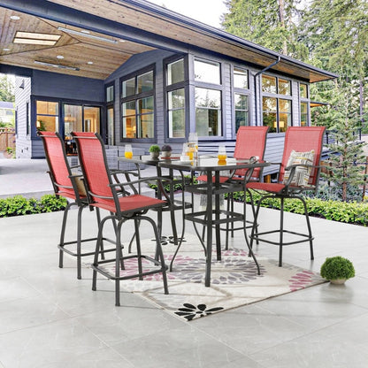 Patio Festival 4-Person Outdoor Bar Height Bistro Dining Set