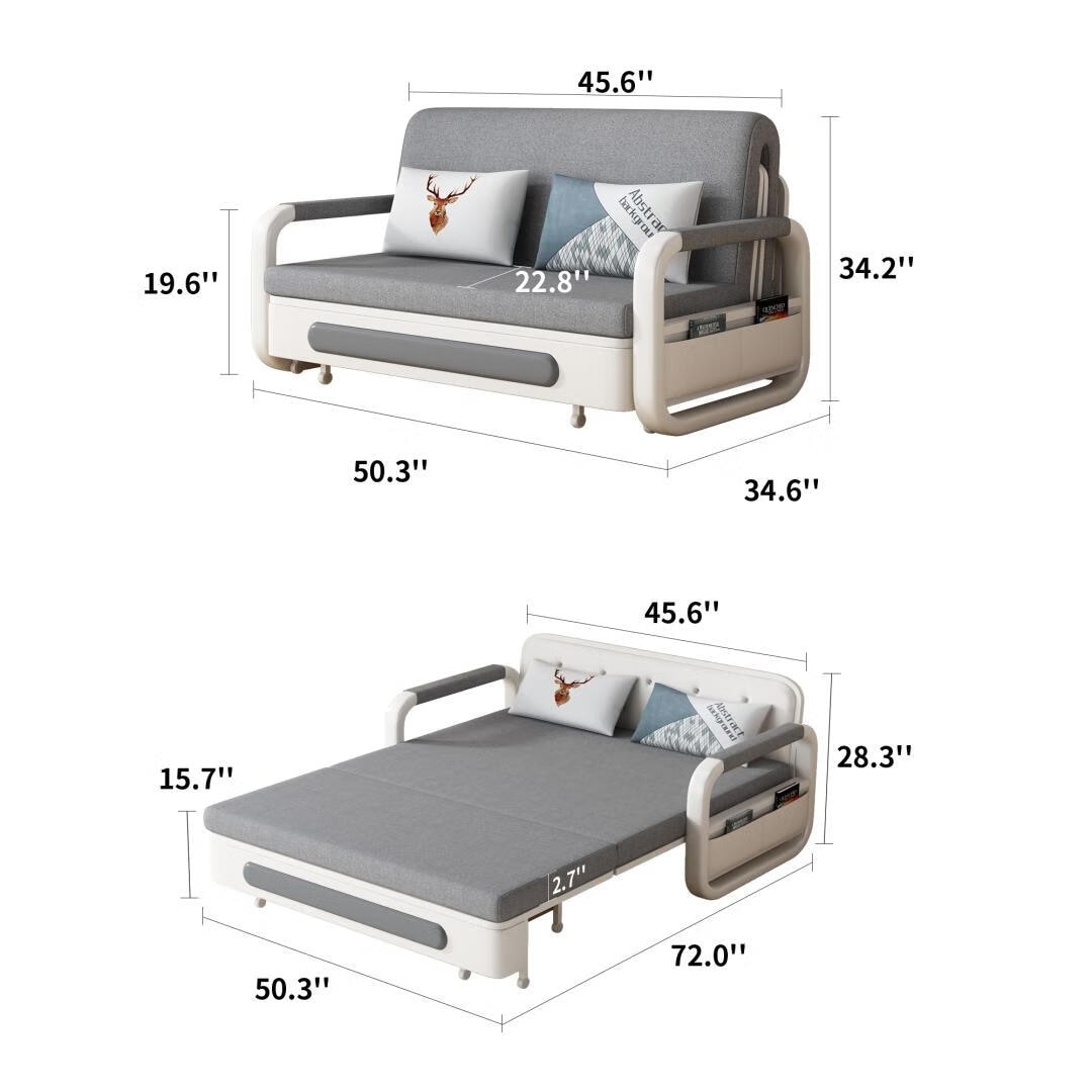 Modern Memory Foam Sleeper Sofa with Storage