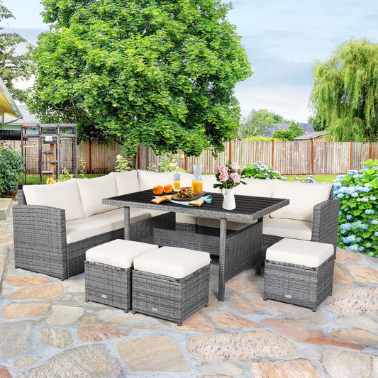 7-piece Outdoor Rattan Patio Furniture Set
