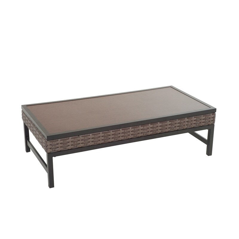 Patio Festival 8-piece Right-angle Wicker Sectional Conversation Set