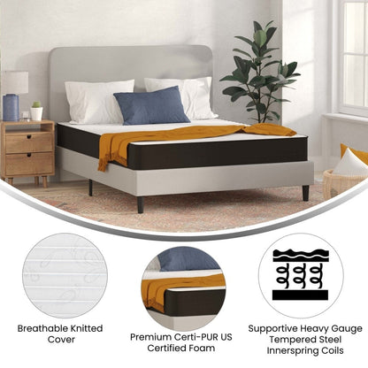Medium Tight Top Innerspring Hybrid Mattress - Gray