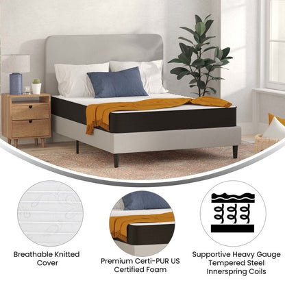 Medium Tight Top Innerspring Hybrid Mattress - Gray