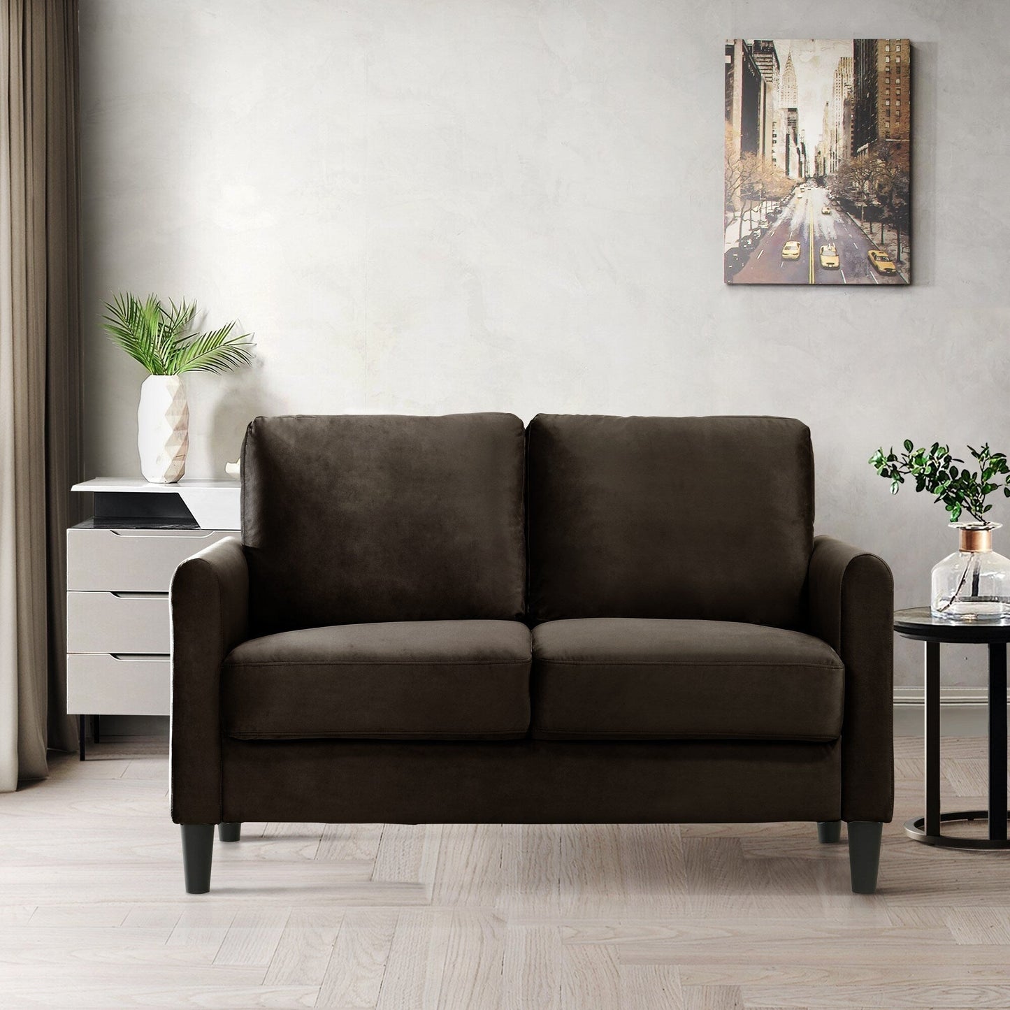 Clayfell Airell Velvet Arm Living Room Set