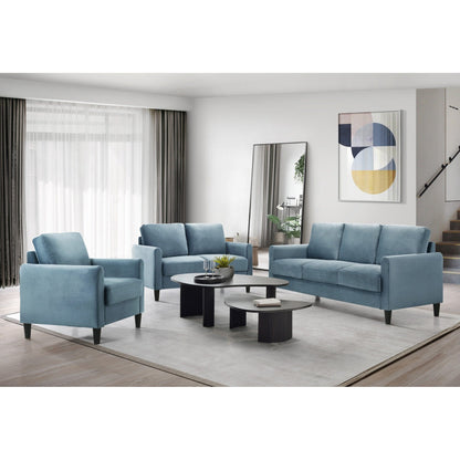 Clayfell Airell Velvet Arm Living Room Set