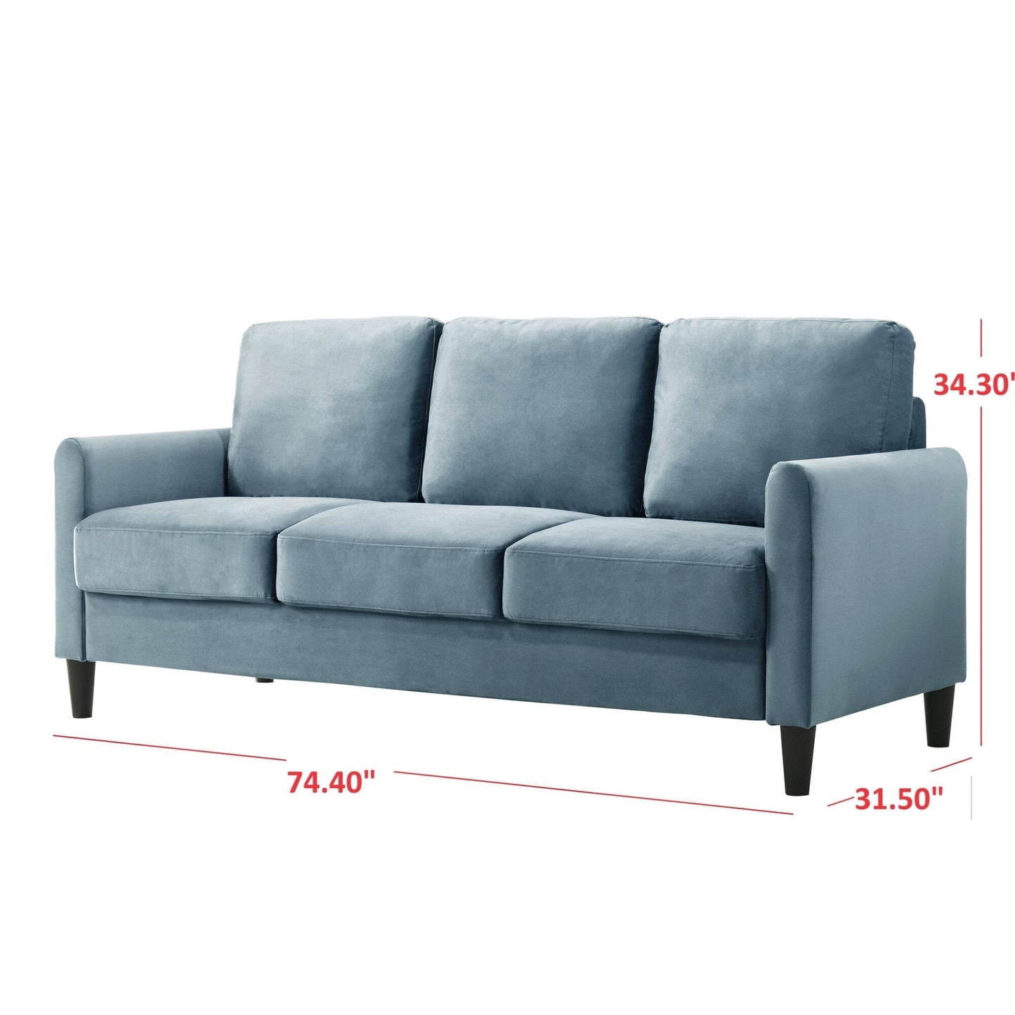 Clayfell Airell Velvet Arm Living Room Set