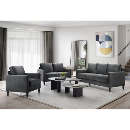 Clayfell Airell Velvet Arm Living Room Set