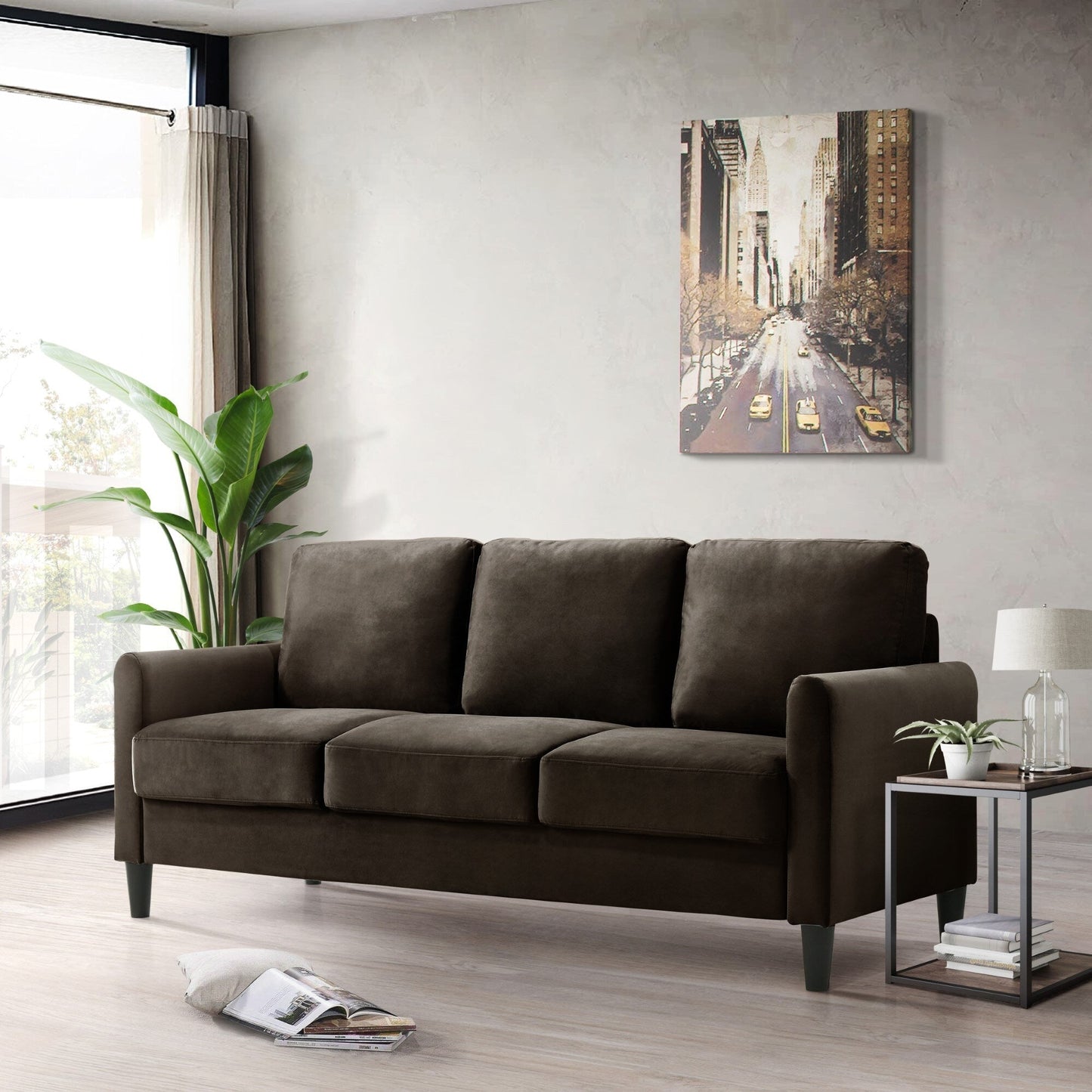 Clayfell Airell Velvet Arm Living Room Set