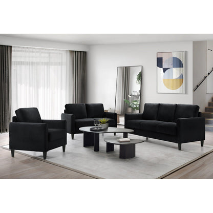 Clayfell Airell Velvet Arm Living Room Set