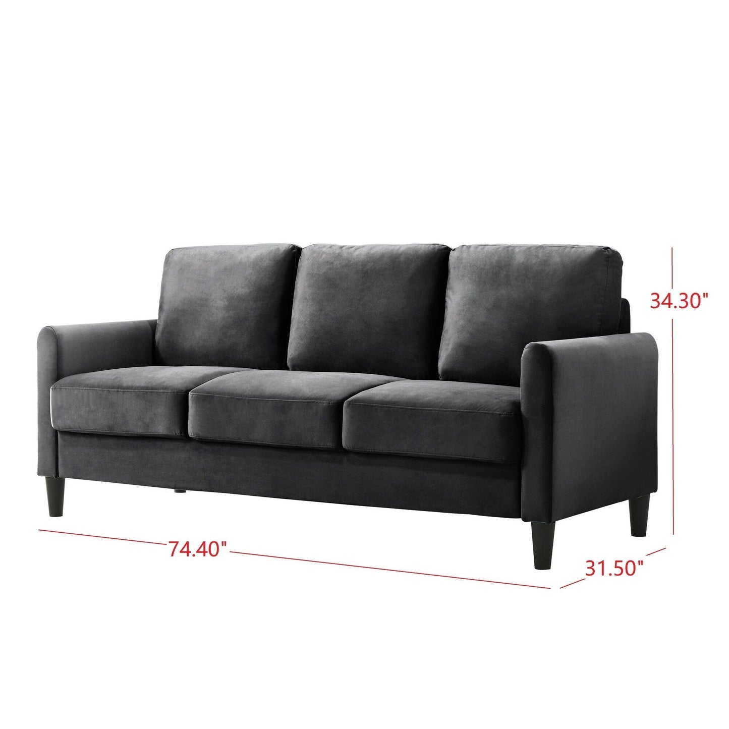 Clayfell Airell Velvet Arm Living Room Set