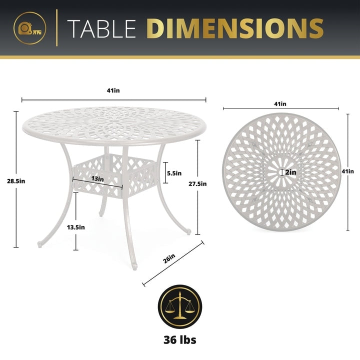Kinger Home Arden 5-Piece Outdoor Dining Set for 4, Cast Aluminum