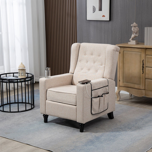 Recliner Chair with Button Tufted Back