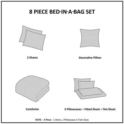Intelligent Design Avery Boho Comforter Set with Bed Sheets