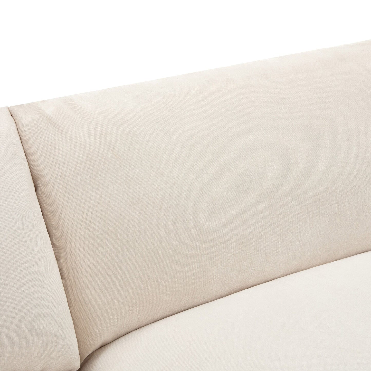 Beige Large Polyester 3-seater Sofa with Storage Units