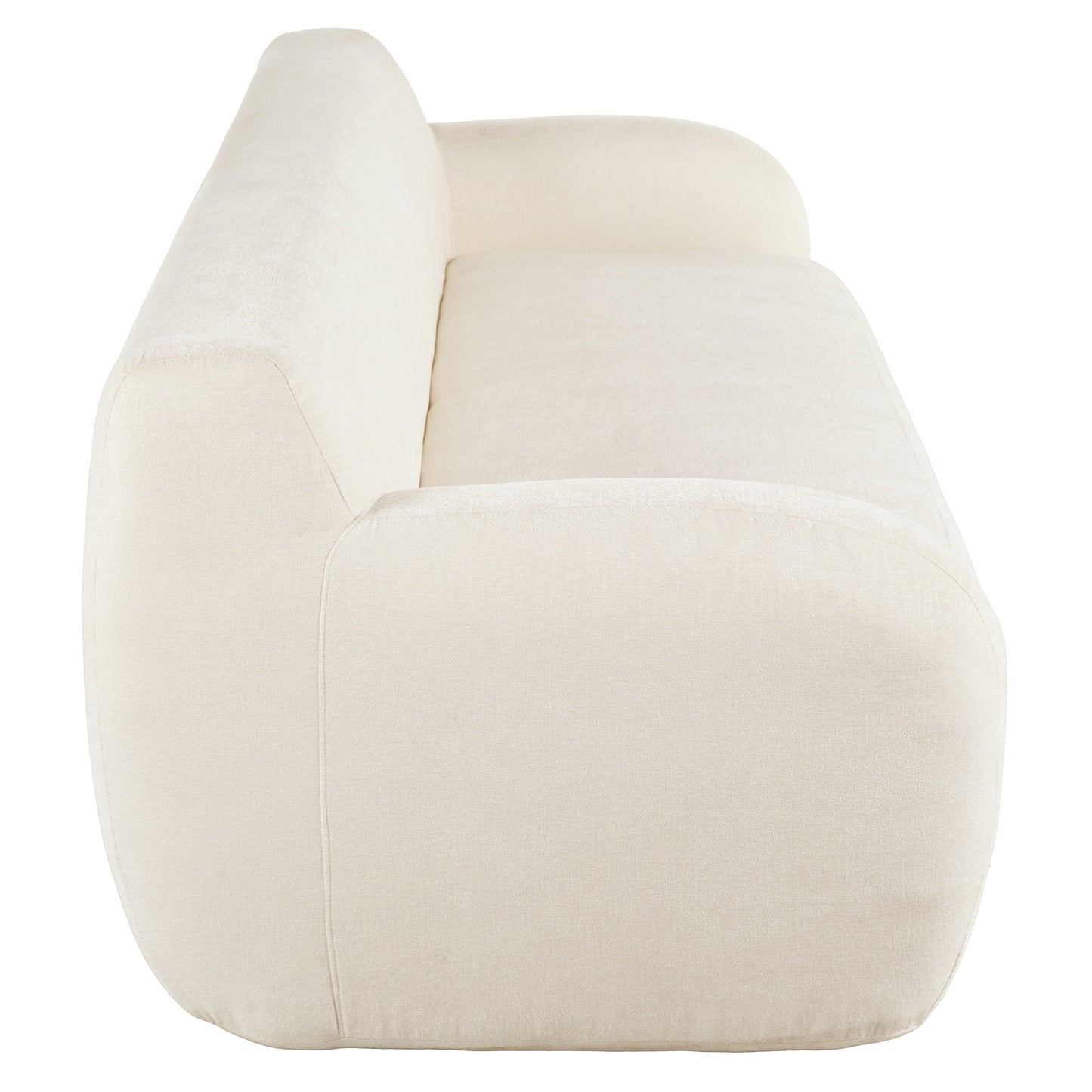 Beige Minimalist 3-seater Sofa with High-Density Foam Padding