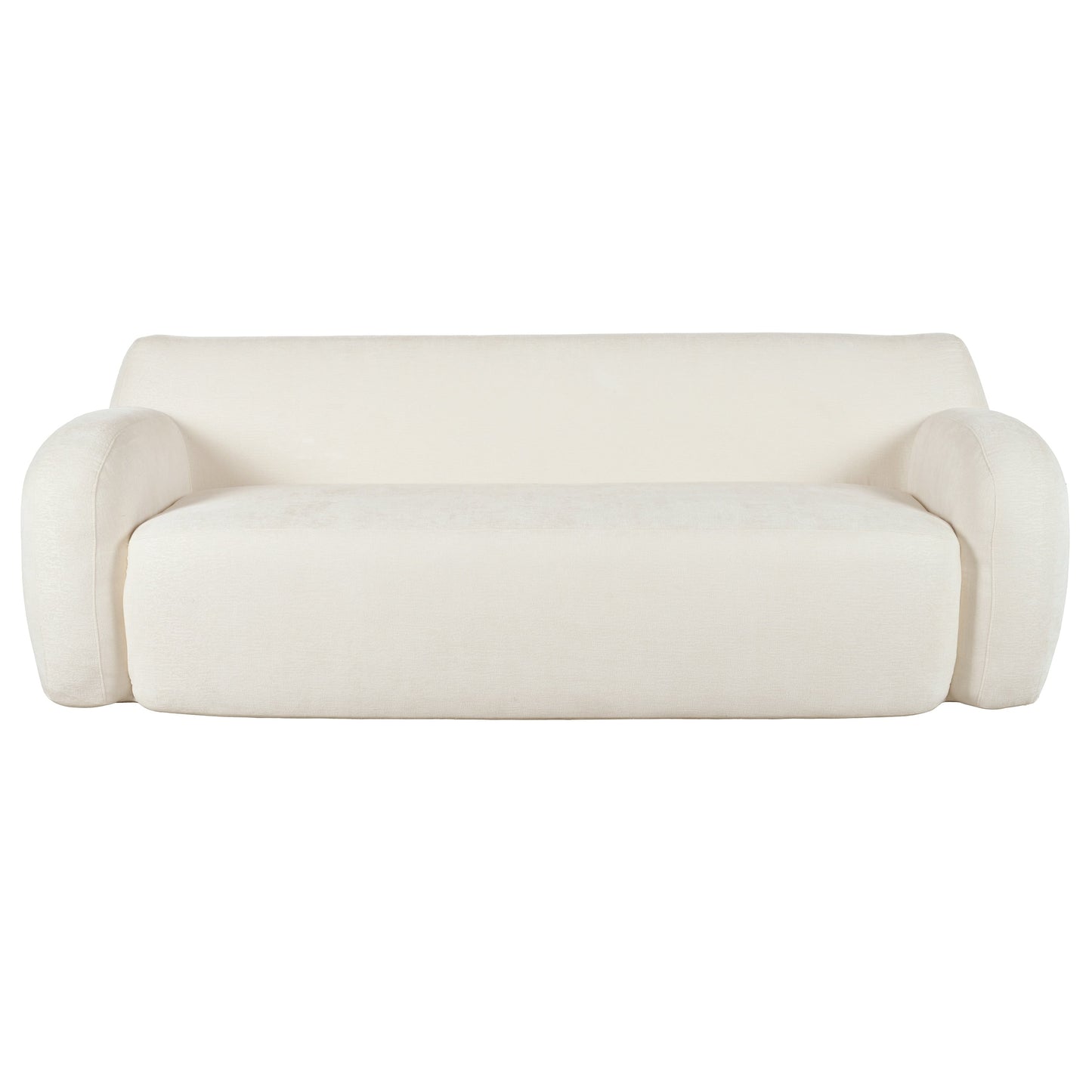Beige Minimalist 3-seater Sofa with High-Density Foam Padding