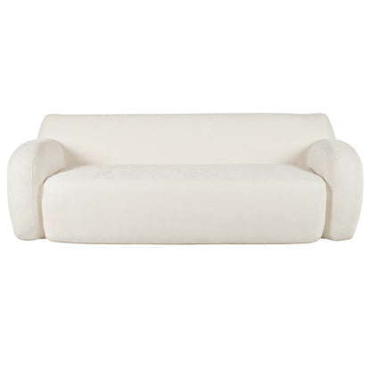 Beige Minimalist 3-seater Sofa with High-Density Foam Padding