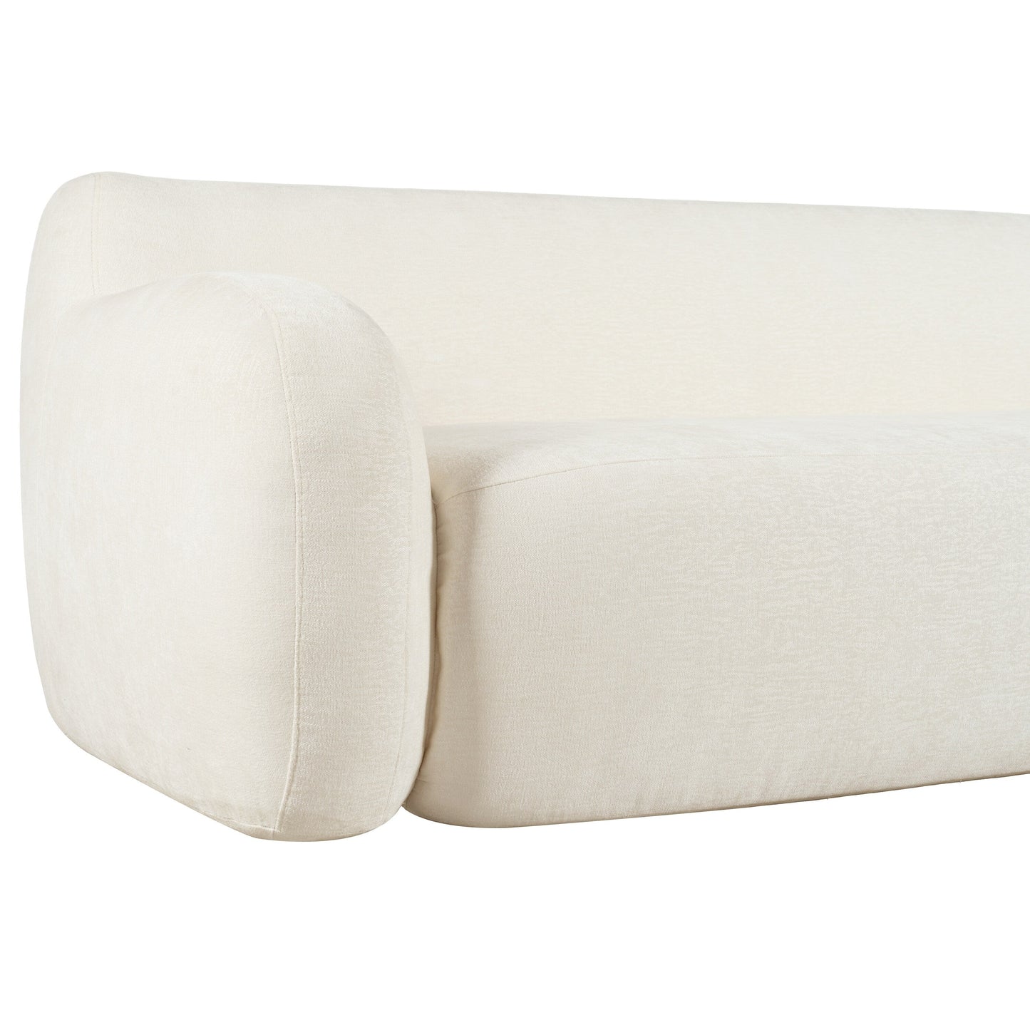 Beige Minimalist 3-seater Sofa with High-Density Foam Padding