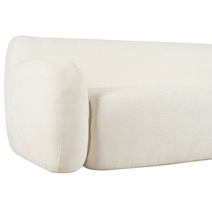 Beige Minimalist 3-seater Sofa with High-Density Foam Padding