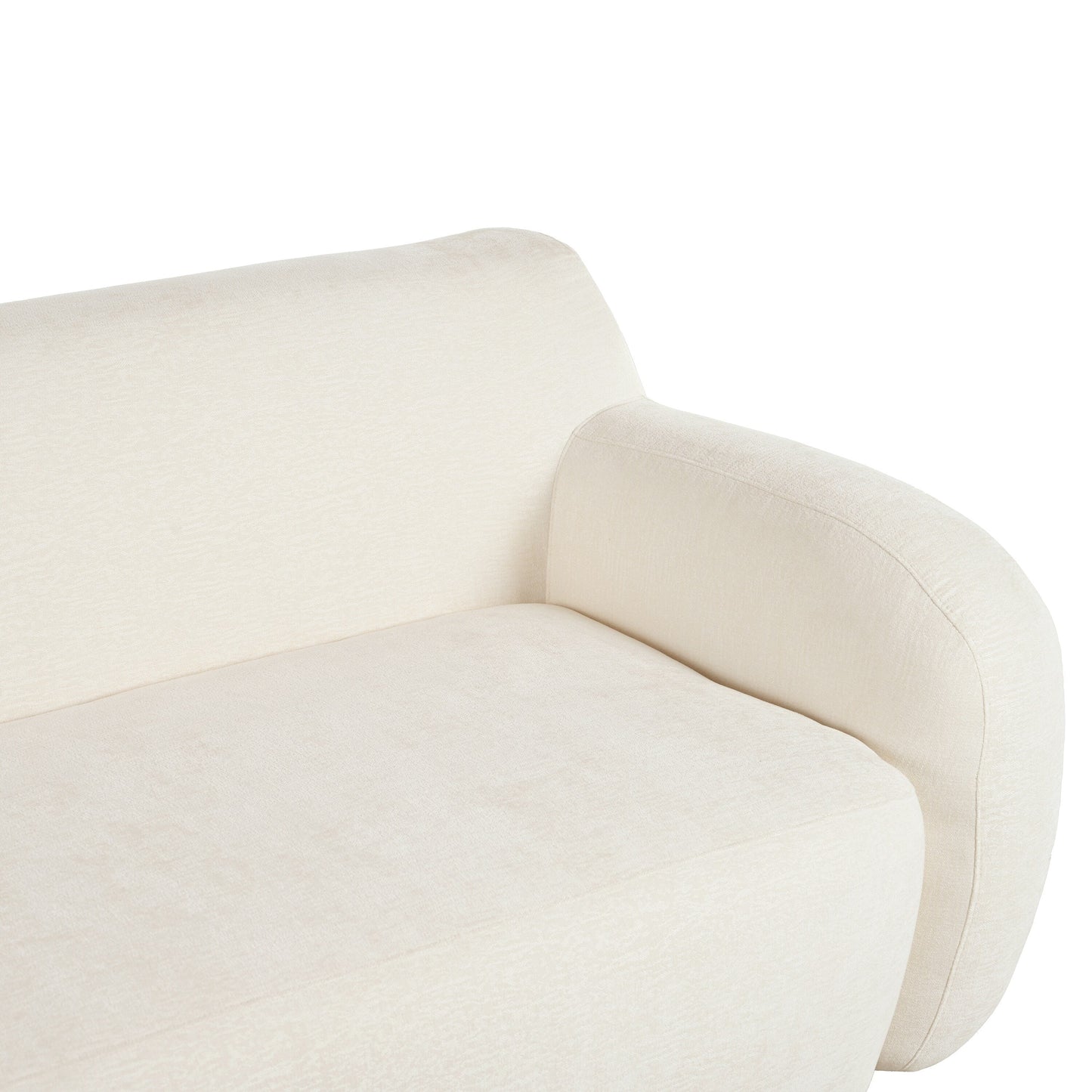 Beige Minimalist 3-seater Sofa with High-Density Foam Padding