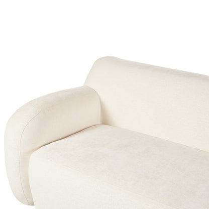 Beige Minimalist 3-seater Sofa with High-Density Foam Padding