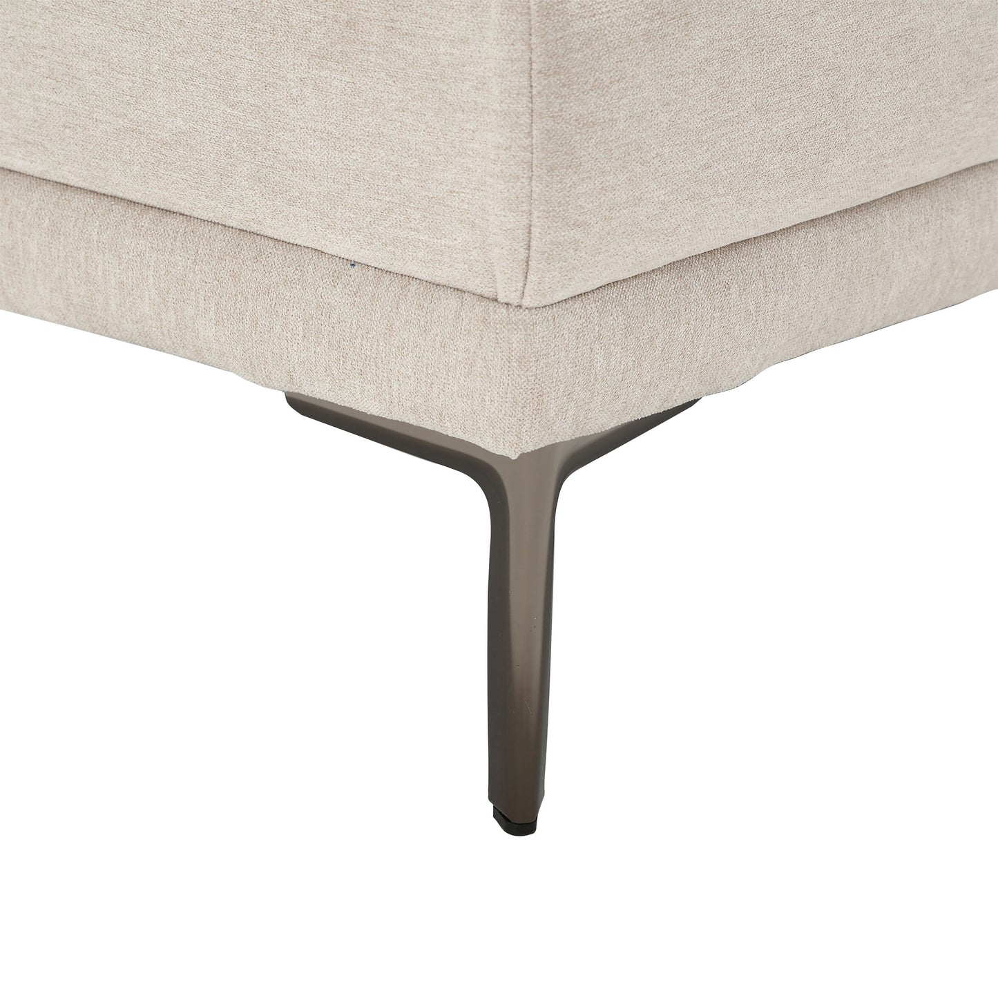 Beige Modern 102.36 Linen Loveseat Sofa with Adjustable Armrests and Tufted Cushions for Living Room