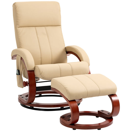 Beige Modern 26 Swivel Recliner Chair