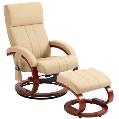 Beige Modern 26 Swivel Recliner Chair
