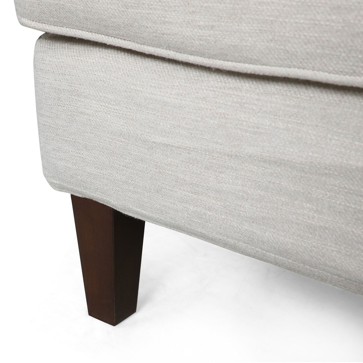 Beige Modern 73.5 Loveseat Upholstered Sofa with Pillows amd Wood Legs for Living Room