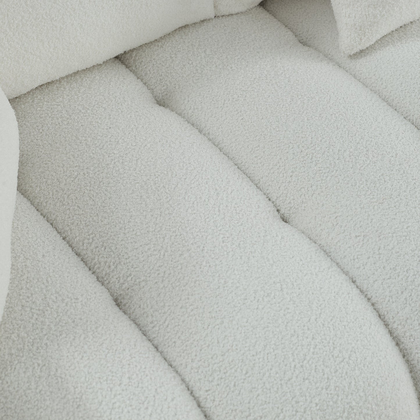 Beige Modern 82 Fabric 3 Seater Sofa Couch with Solid Wood Frame, High-Resilience Foam Cushions, and 3 Back Pillows
