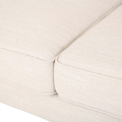 Beige Modern 86 3-seater Sofa with Wood Legs and Tufted Back for Living Room