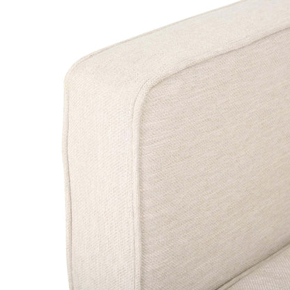 Beige Modern 86 3-seater Sofa with Wood Legs and Tufted Back for Living Room