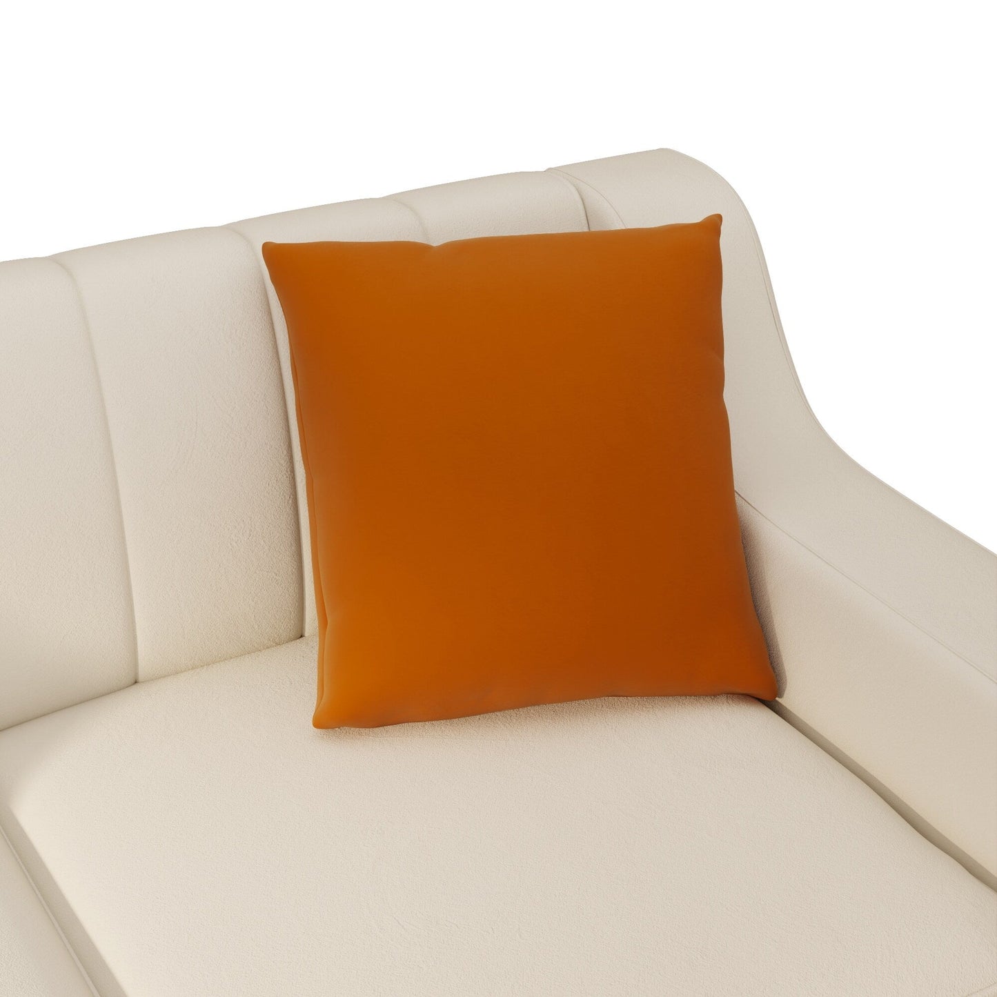 Beige Modern Velvet Loveseat Sofa with Gold Accents and Plush Cushions for Living Room