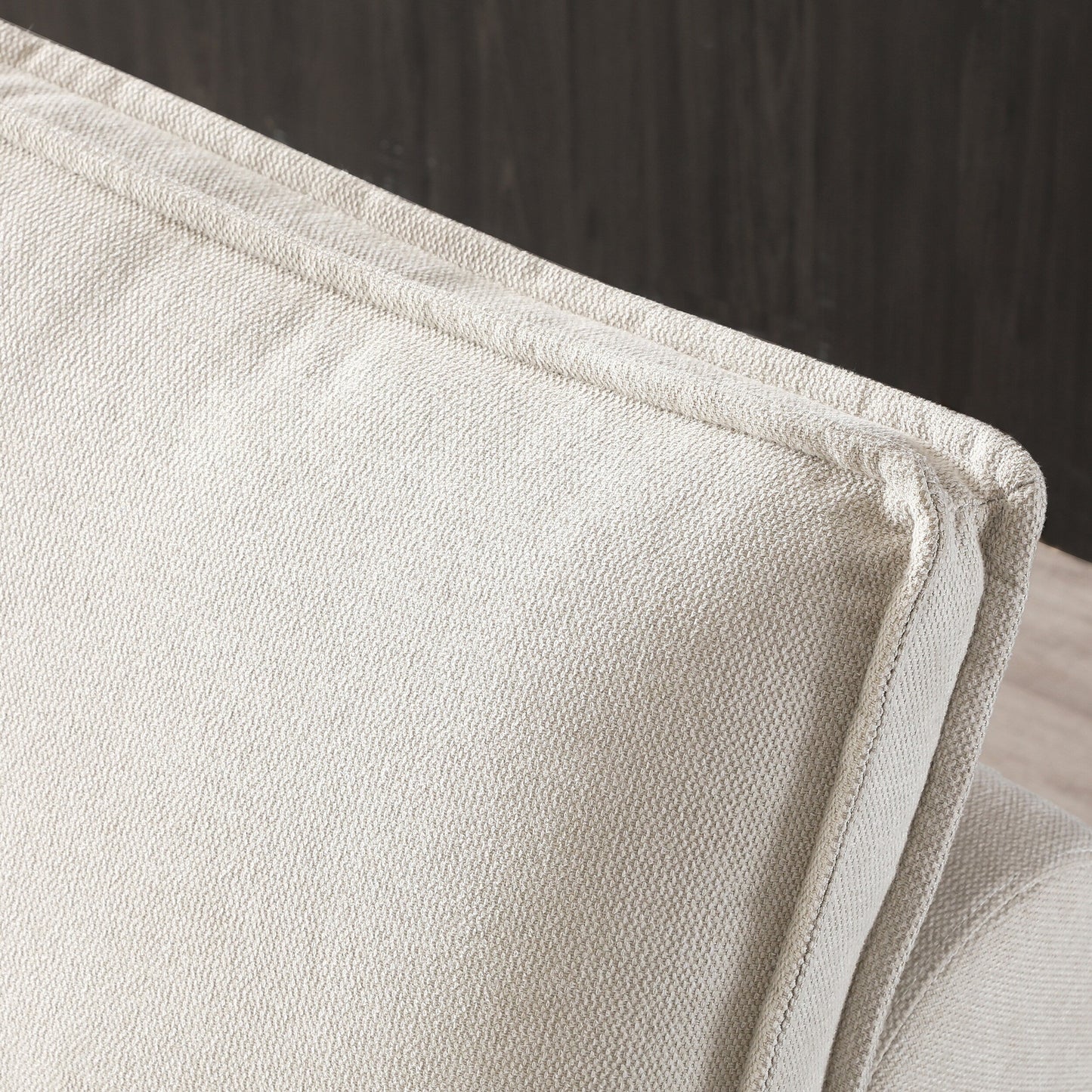 Beige Ottoman Pull Out Sofa Bed with Adjustable Backrest