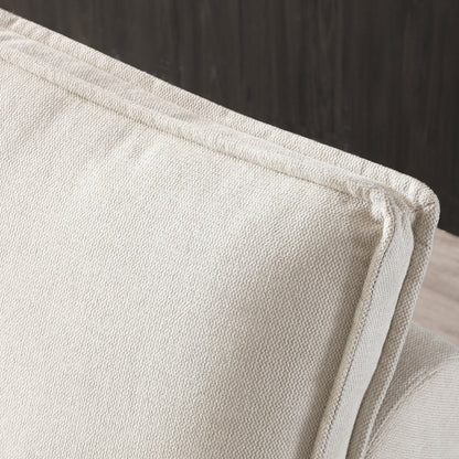 Beige Ottoman Pull Out Sofa Bed with Adjustable Backrest